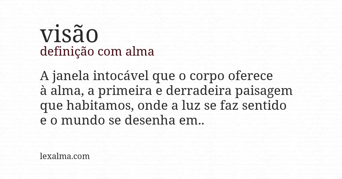 Definição com alma de visão