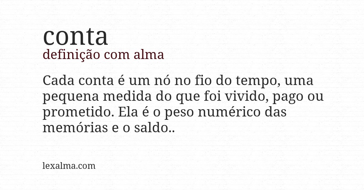 Definição com alma de conta