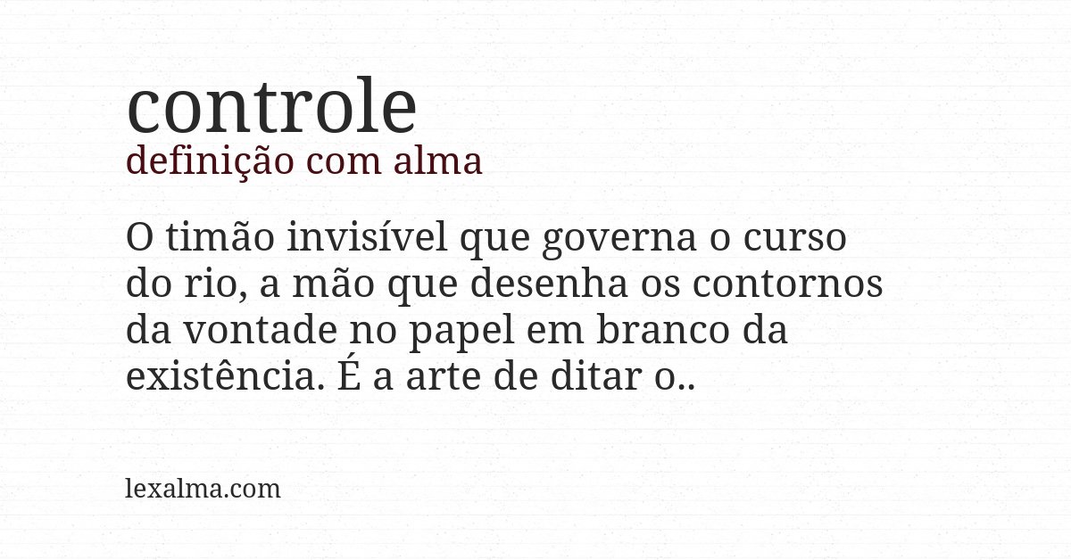 Definição com alma de controle