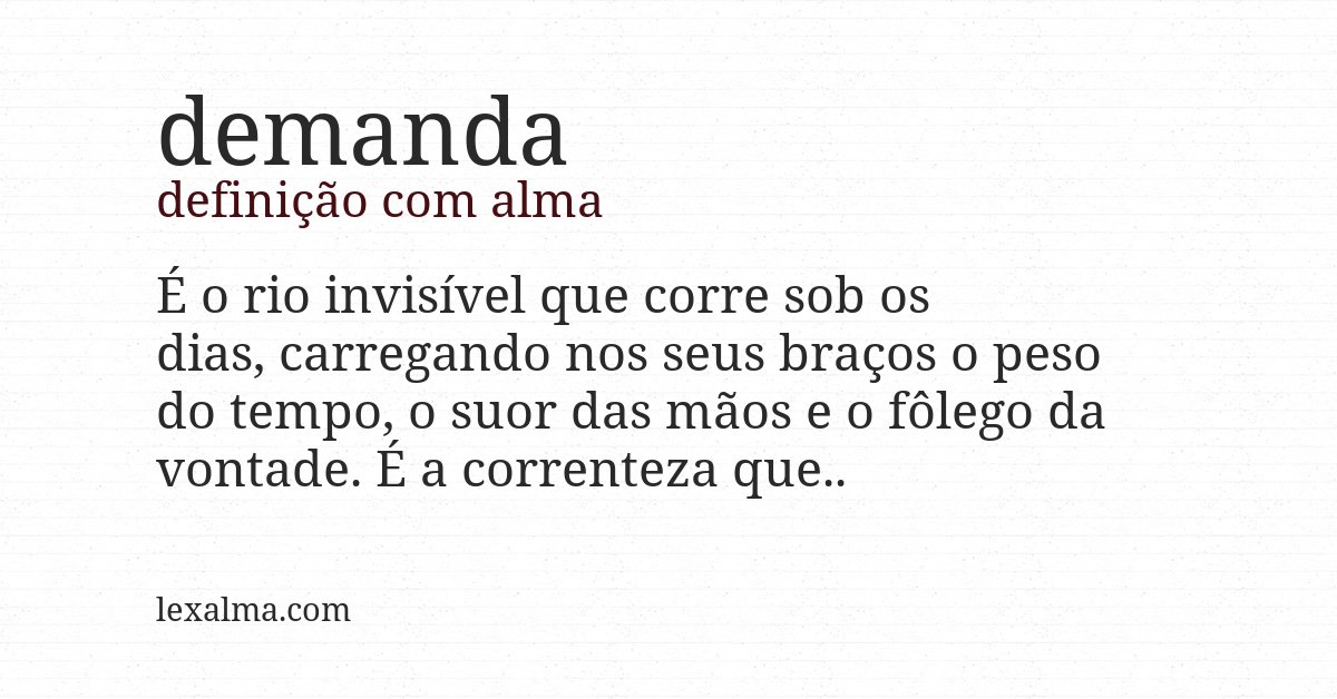 Definição com alma de demanda