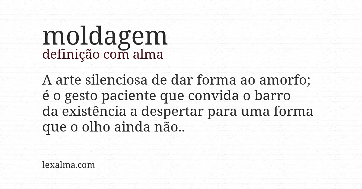 Definição com alma de moldagem