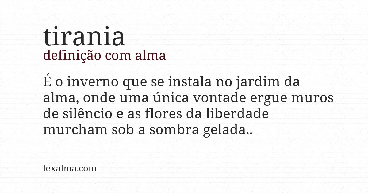 Definição com alma de tirania