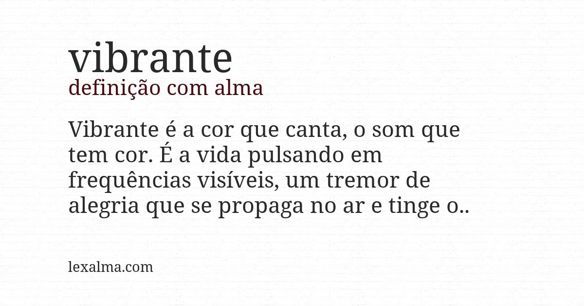 Definição com alma de vibrante