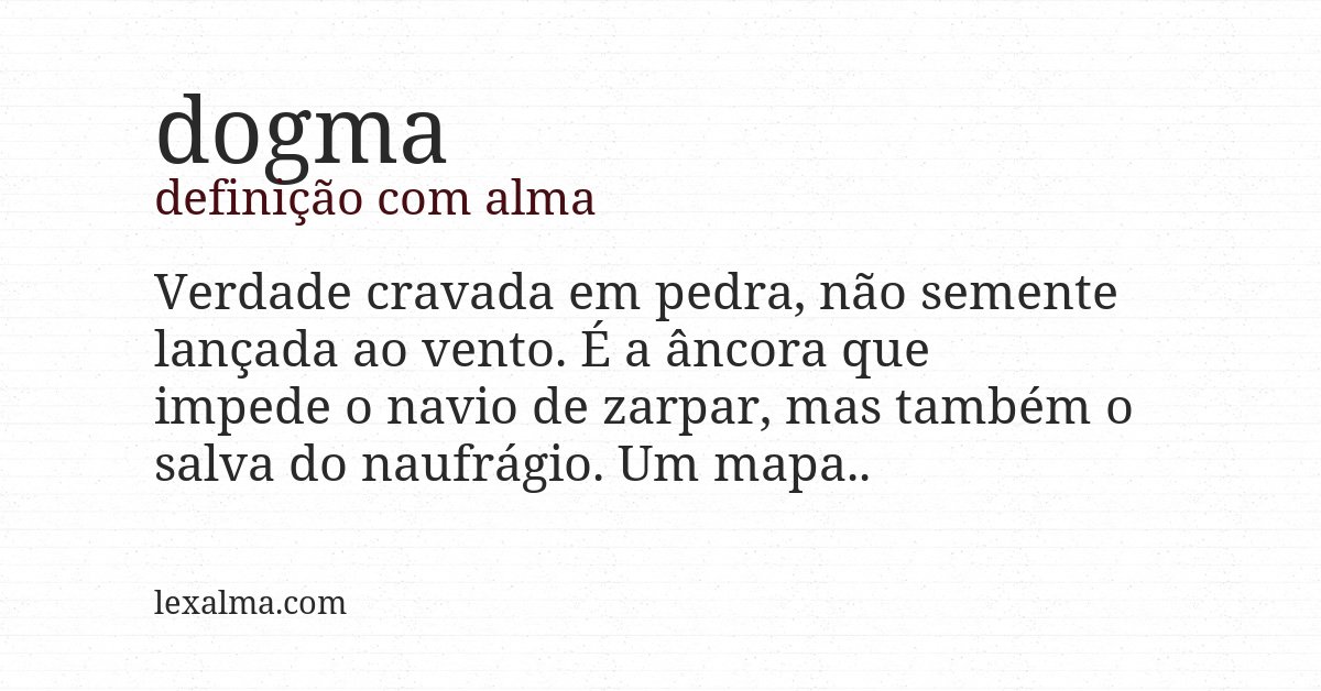 Definição com alma de dogma