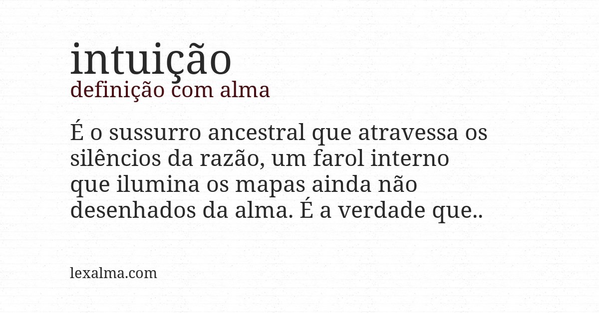 Definição com alma de intuição