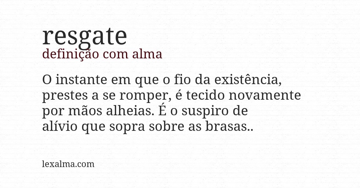 Definição com alma de resgate