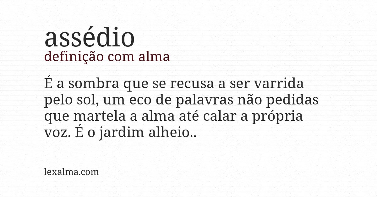 Definição com alma de assédio